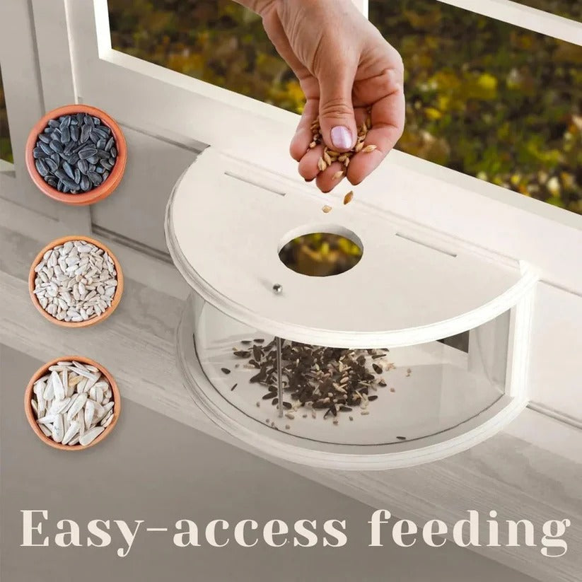 Nature's View Window Feeder For Birds With Easy Suction Cup Mount