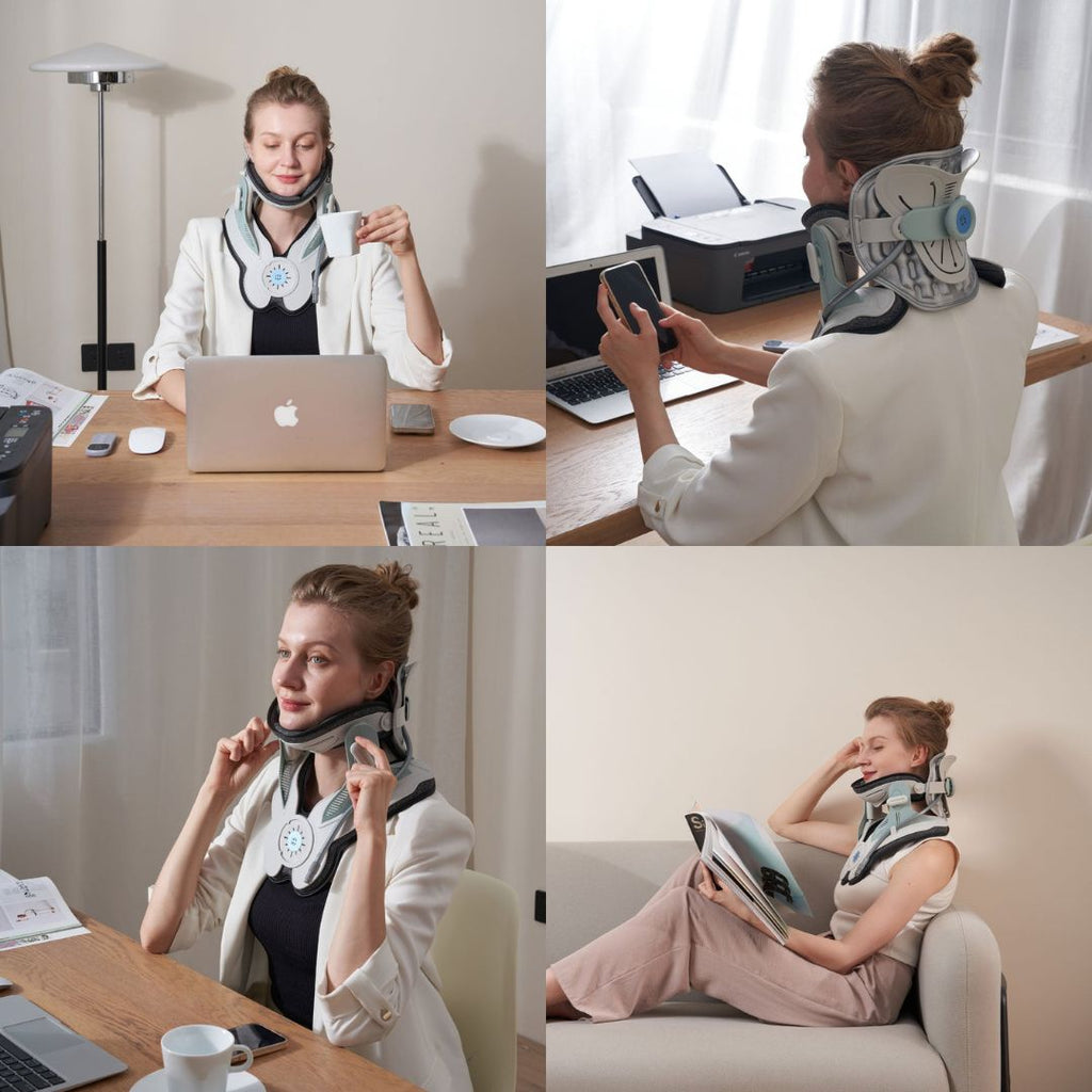 Neck Stretcher Adjustable Cervical Traction Device for Pain Relief and Posture