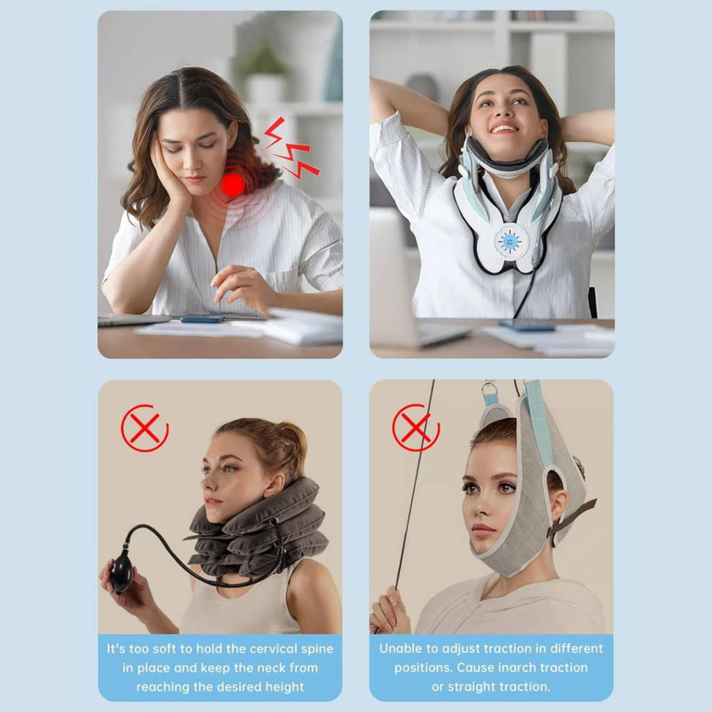 Neck Stretcher Adjustable Cervical Traction Device for Pain Relief and Posture