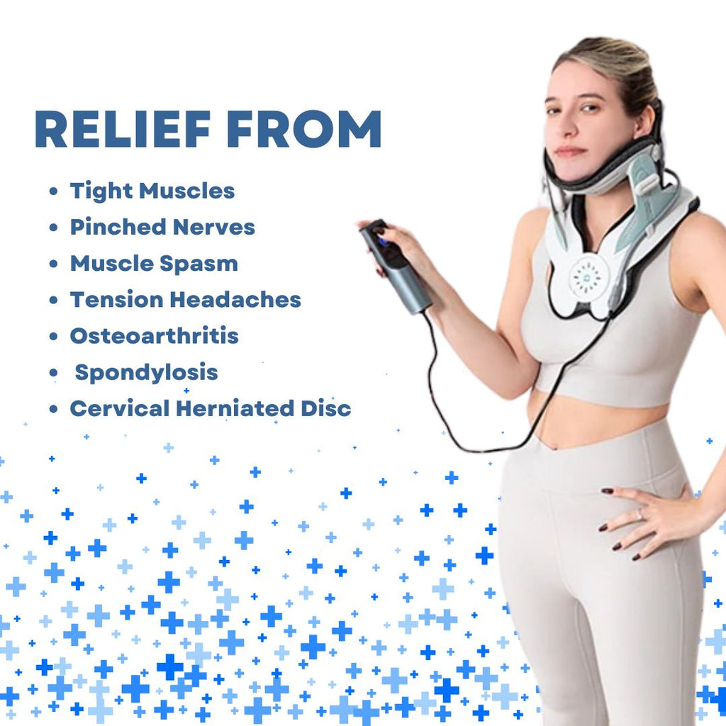 Neck Stretcher Adjustable Cervical Traction Device for Pain Relief and Posture