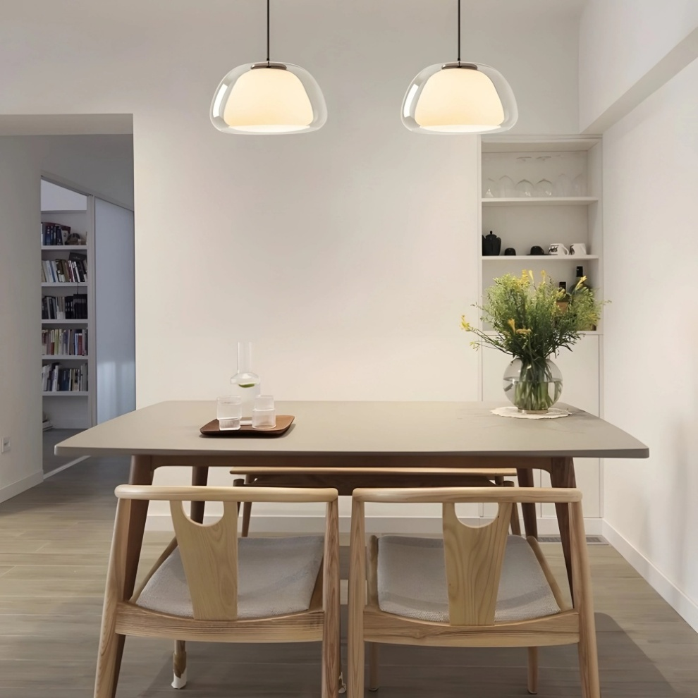 Aurora Milk Glass Pendant Light For Modern Ceiling Decor