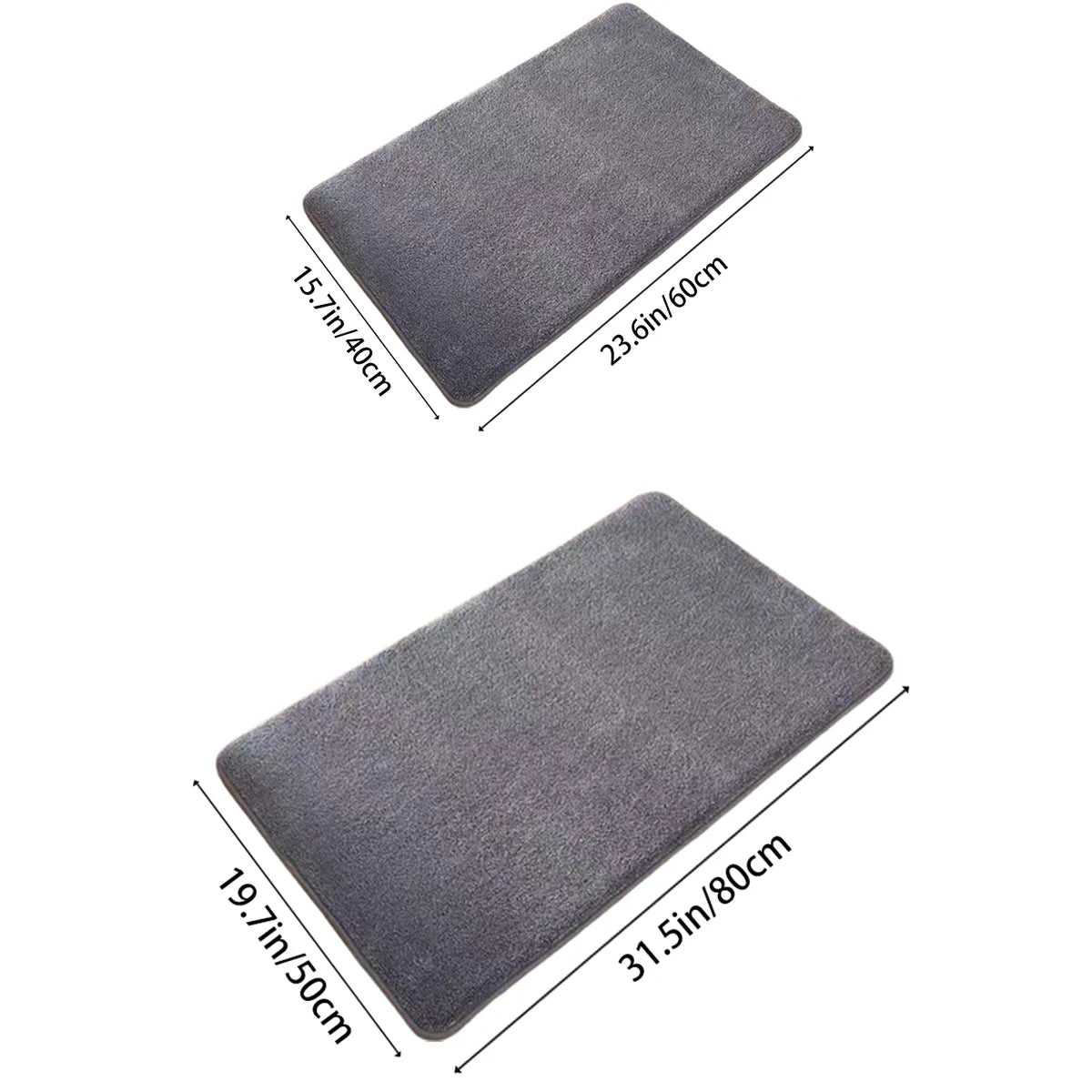 Nordic Bath Mat With Soft Velvet Non Slip Backing For Superior Absorption