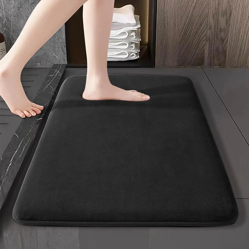 Nordic Bath Mat With Soft Velvet Non Slip Backing For Superior Absorption