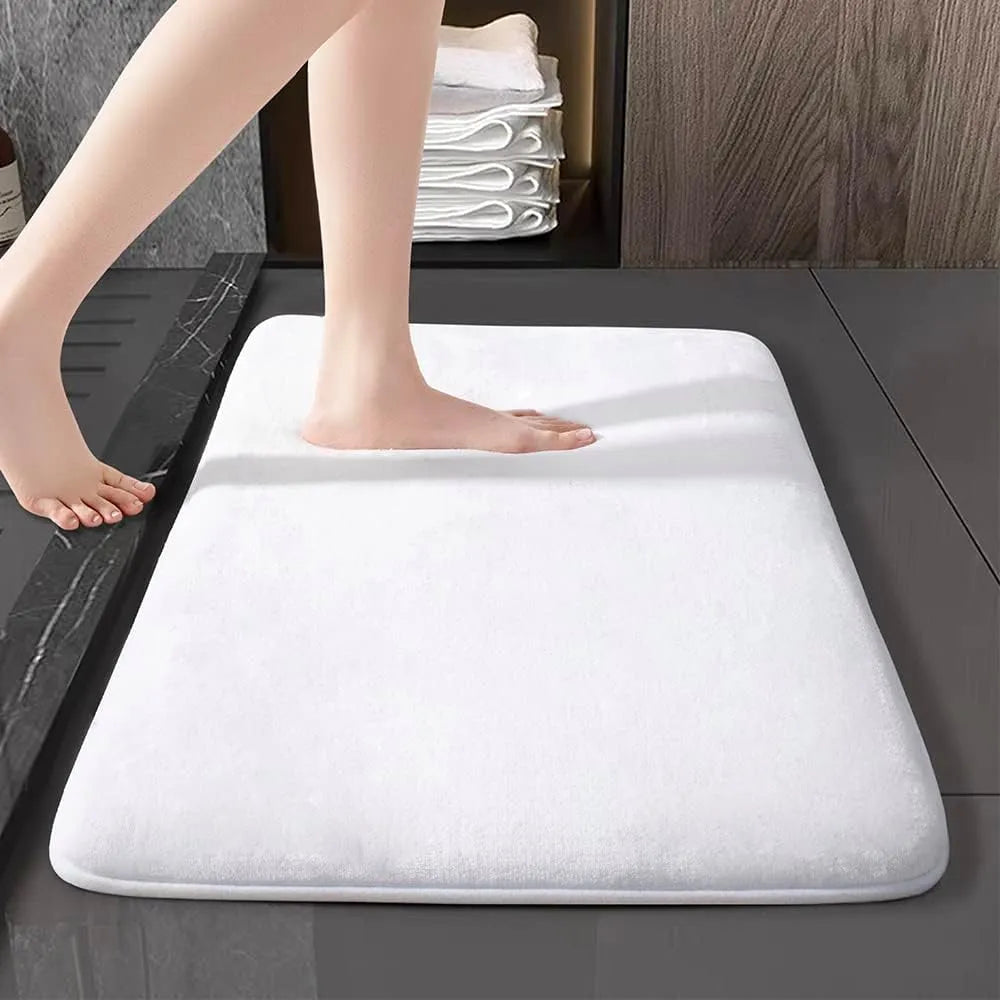 Nordic Bath Mat With Soft Velvet Non Slip Backing For Superior Absorption