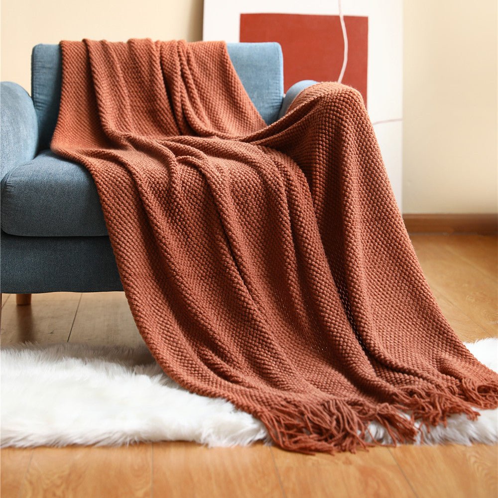 Nordic Collection Cozy Chunky Knit Throw For Year Round Comfort