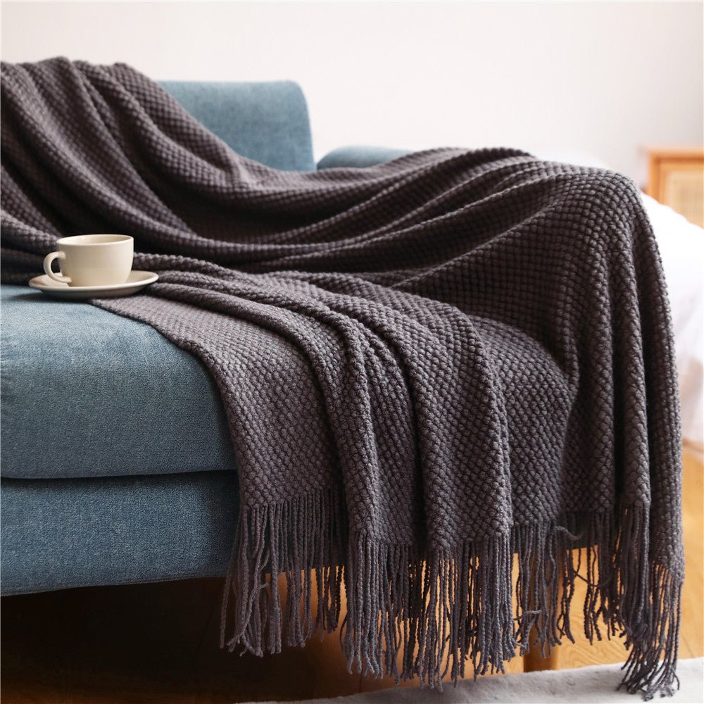 Nordic Collection Cozy Chunky Knit Throw For Year Round Comfort