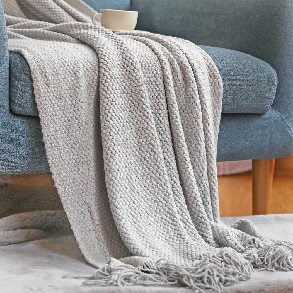 Nordic Collection Cozy Chunky Knit Throw For Year Round Comfort