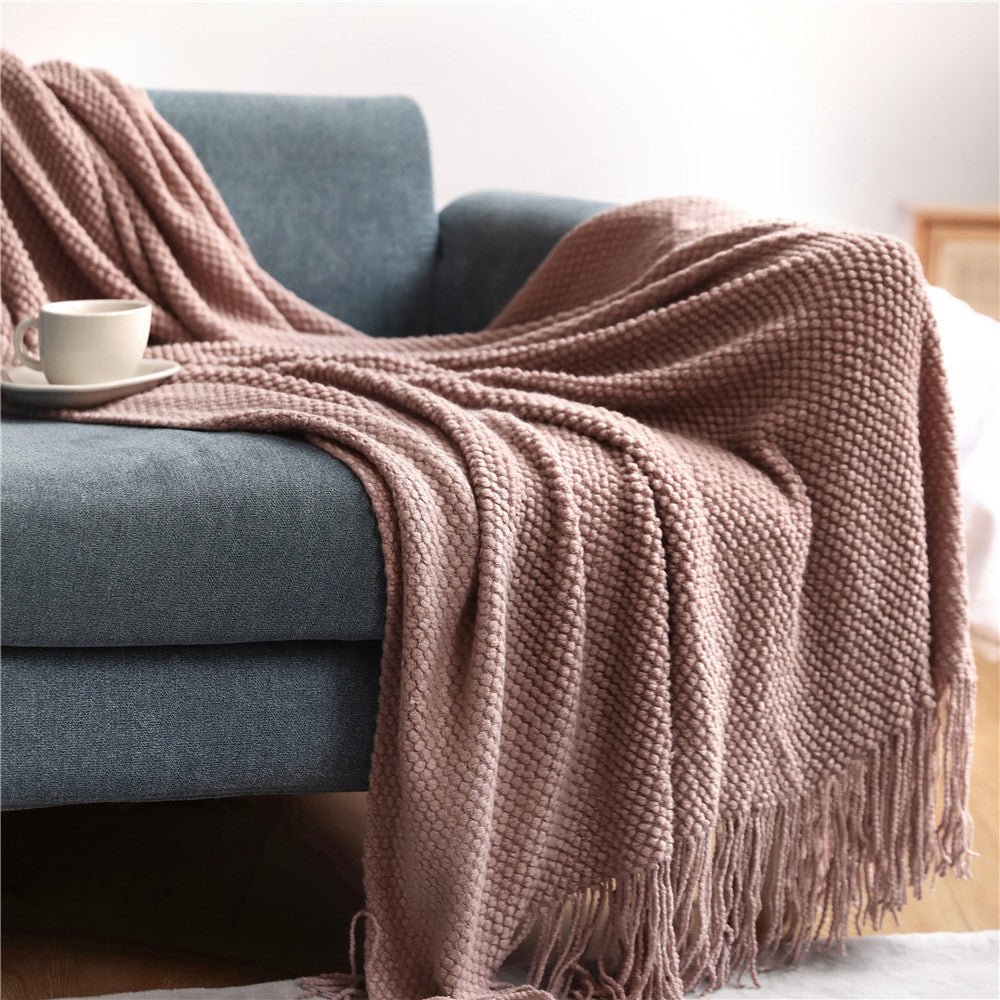 Nordic Collection Cozy Chunky Knit Throw For Year Round Comfort