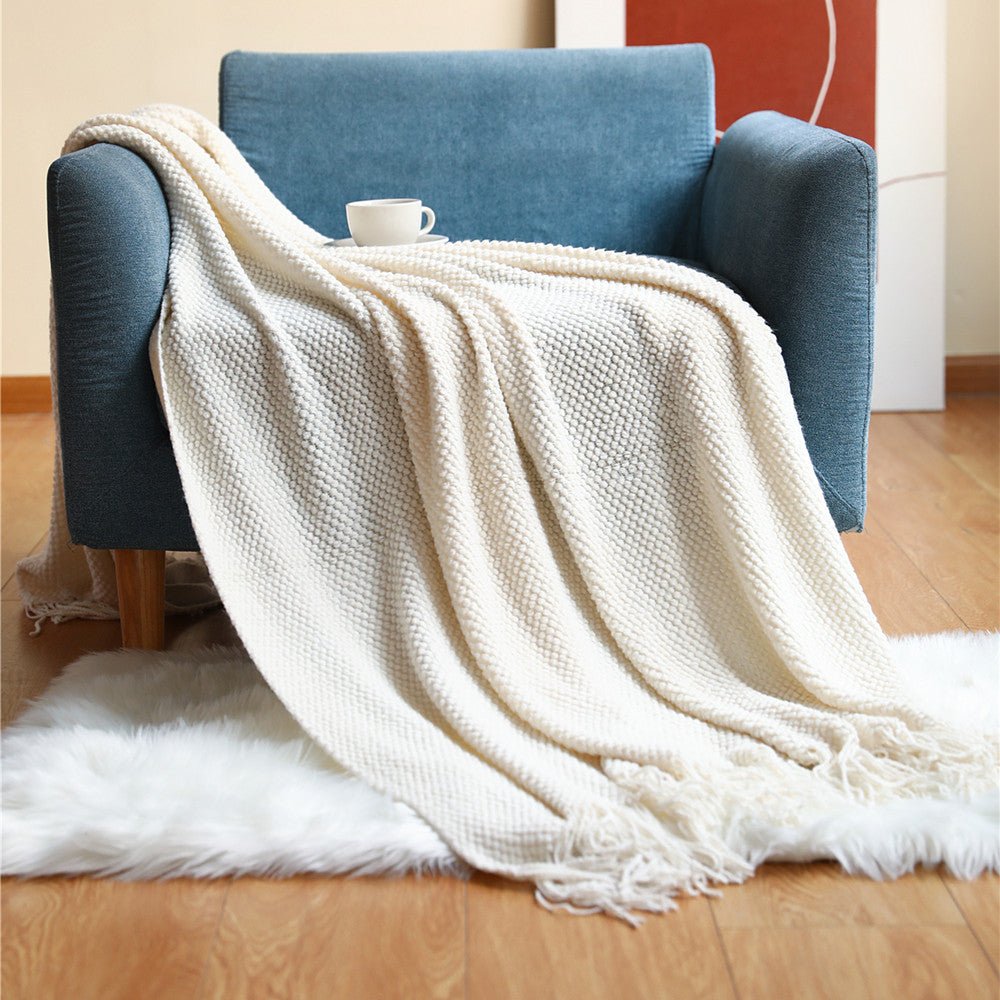 Nordic Collection Cozy Chunky Knit Throw For Year Round Comfort