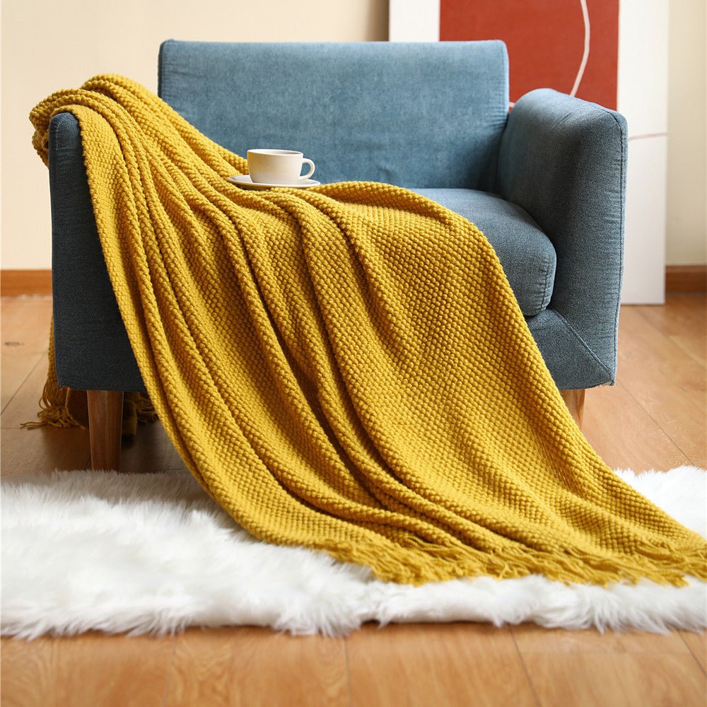 Nordic Collection Cozy Chunky Knit Throw For Year Round Comfort