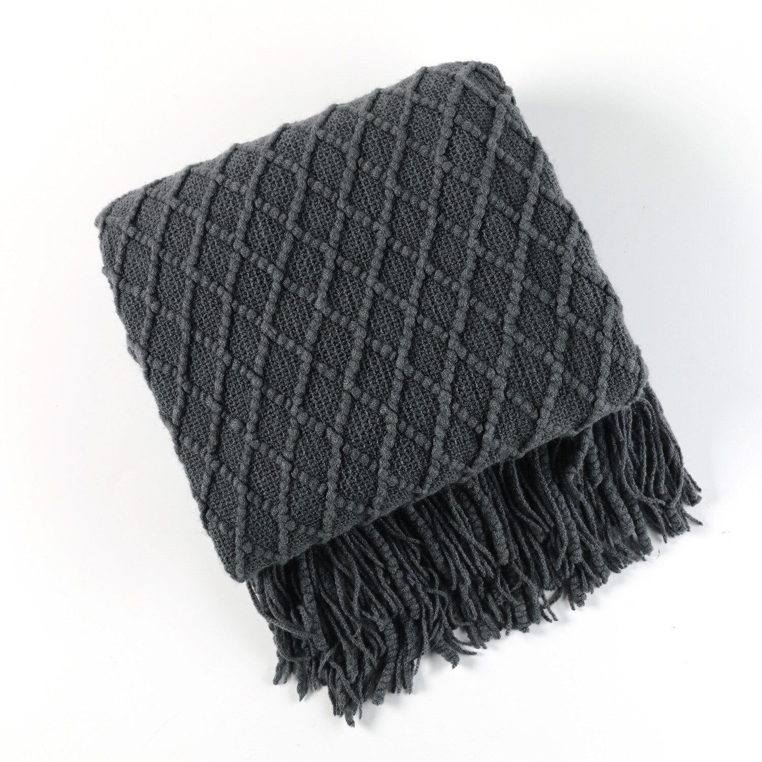 Nordic Elegance Knit Sofa Blanket For Cozy Warmth And Minimalist Style