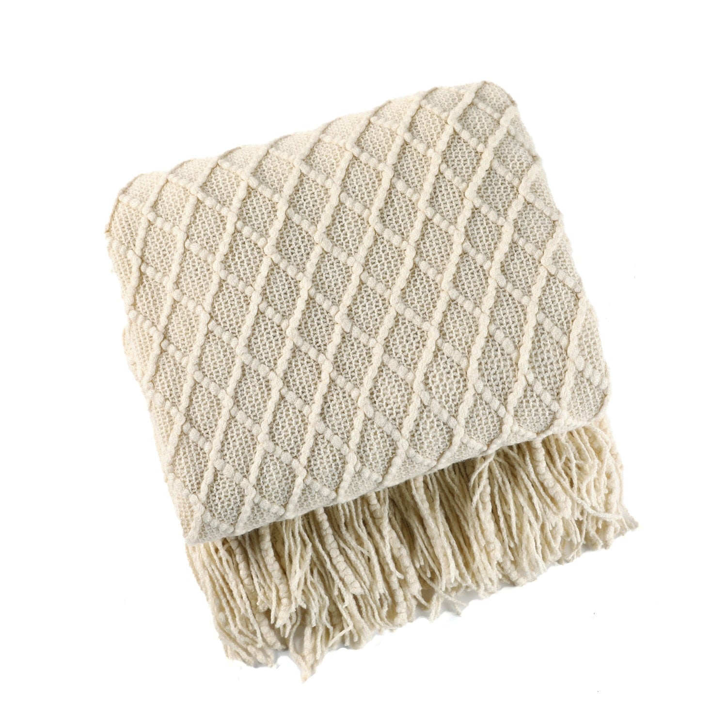 Nordic Elegance Knit Sofa Blanket For Cozy Warmth And Minimalist Style