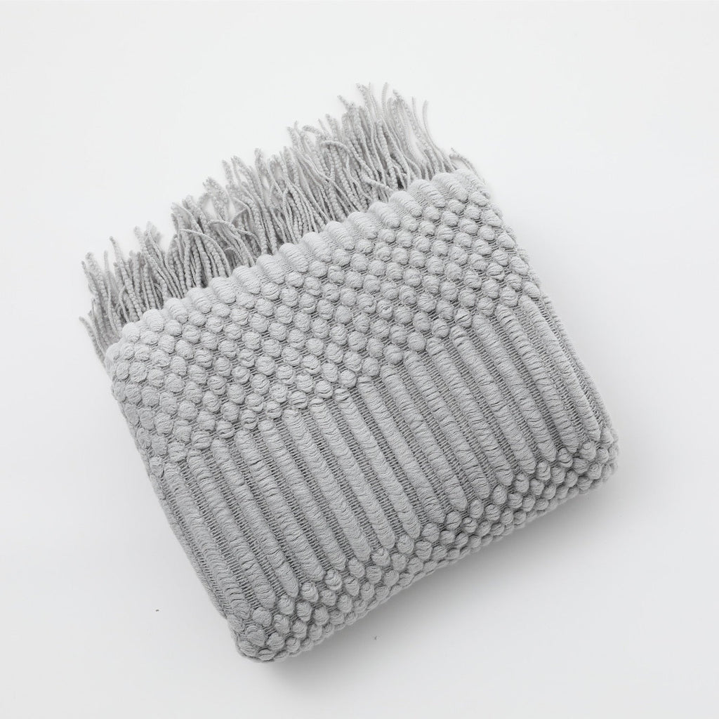 Nordic Elegance Knit Sofa Blanket For Cozy Warmth And Minimalist Style