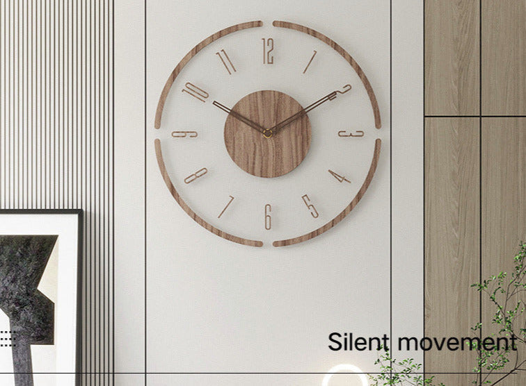 Nordic Elegance Minimalist Solid Wood Clock With Quiet Quartz Movement