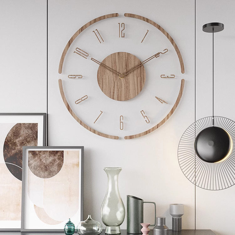 Nordic Elegance Minimalist Solid Wood Clock With Quiet Quartz Movement
