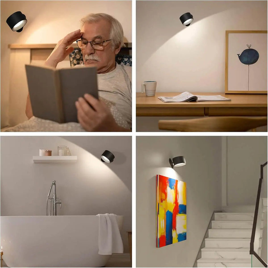 Aurora Wall Lamp With Nordic Design Cordless Rechargeable
