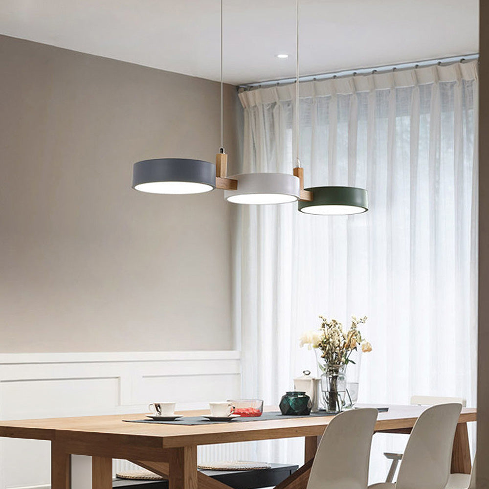 Nordic Multi-Light Flush Ceiling Light With Iron And Wood Accents