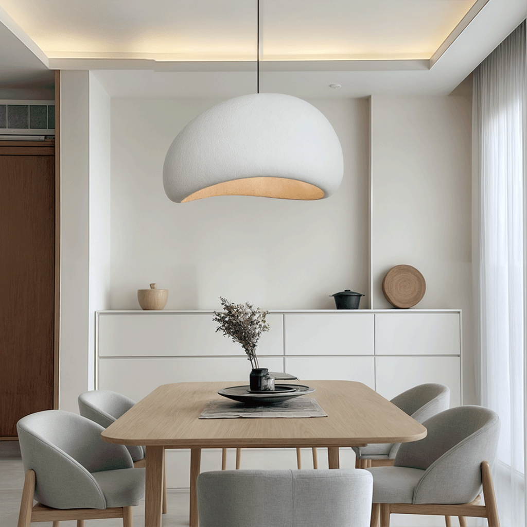 Nordic Pendant Lighting Dimmable Glass And Metal Ceiling Fixture With Adjustable Height