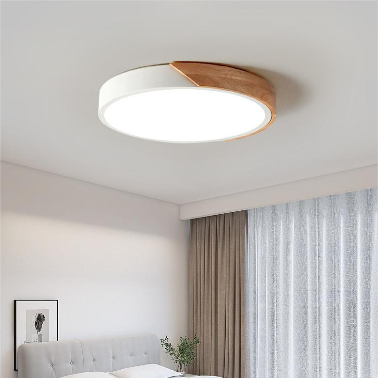 Nordic Wood Ceiling Light Flush Mount With Warm Glow For Cozy Ambiance