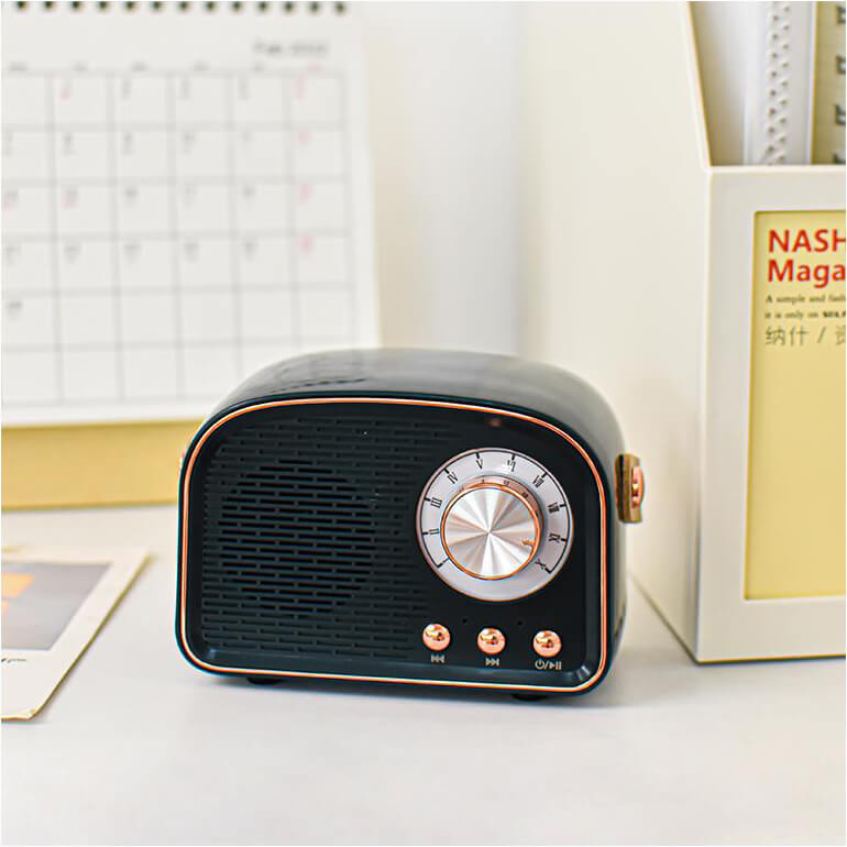 NostalgiaWave Classic Bluetooth Speaker With Vintage Radio Look And Rich Sound