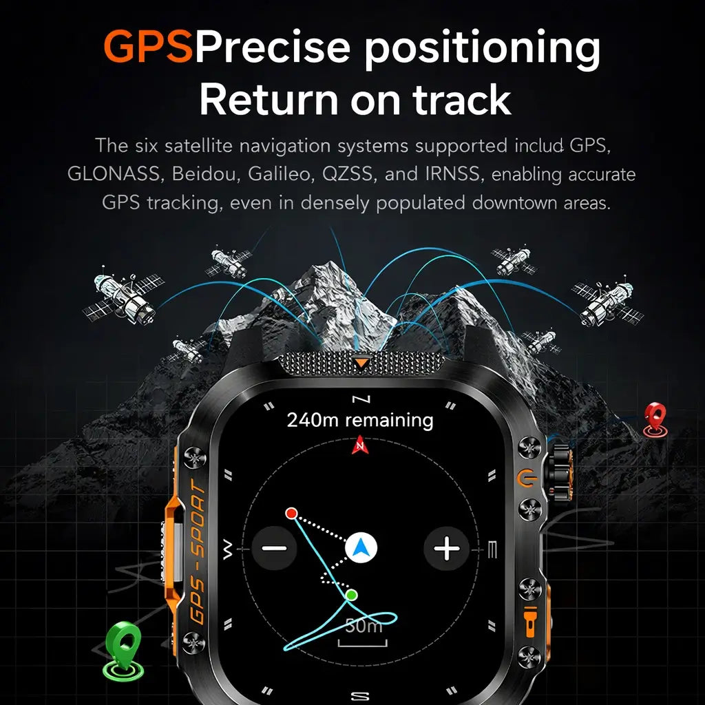 NovaForce X2 Pro Rugged GPS Watch With 100 Plus Sports Modes And Multi Satellite Navigation