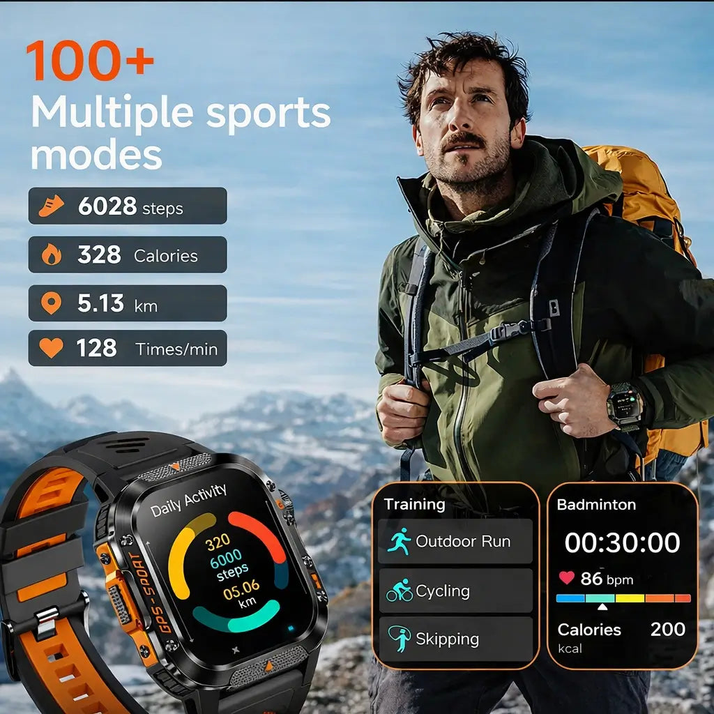 NovaForce X2 Pro Rugged GPS Watch With 100 Plus Sports Modes And Multi Satellite Navigation