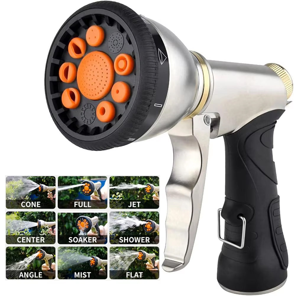NozzleJet 9-Pattern Hose Nozzle For Effortless Watering