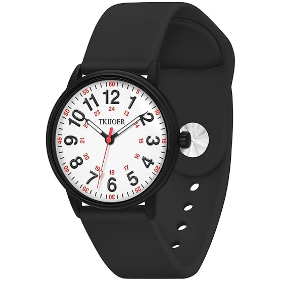 Nurses Watch Luminous Dial And Second Hand Waterproof For Accurate Timekeeping