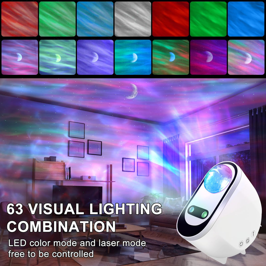 Ocean Wave Projector With LED Lighting, Bluetooth Speaker, And Voice Control