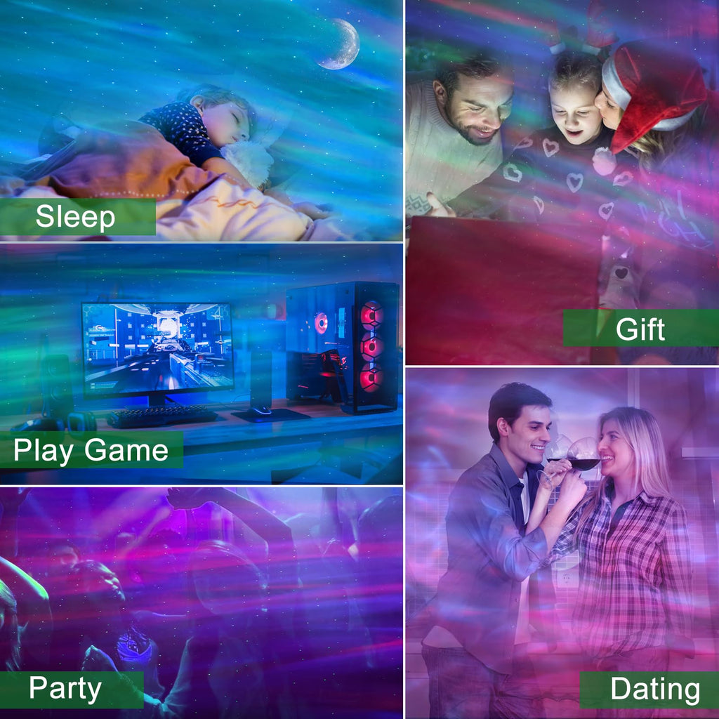 Ocean Wave Projector With LED Lighting, Bluetooth Speaker, And Voice Control