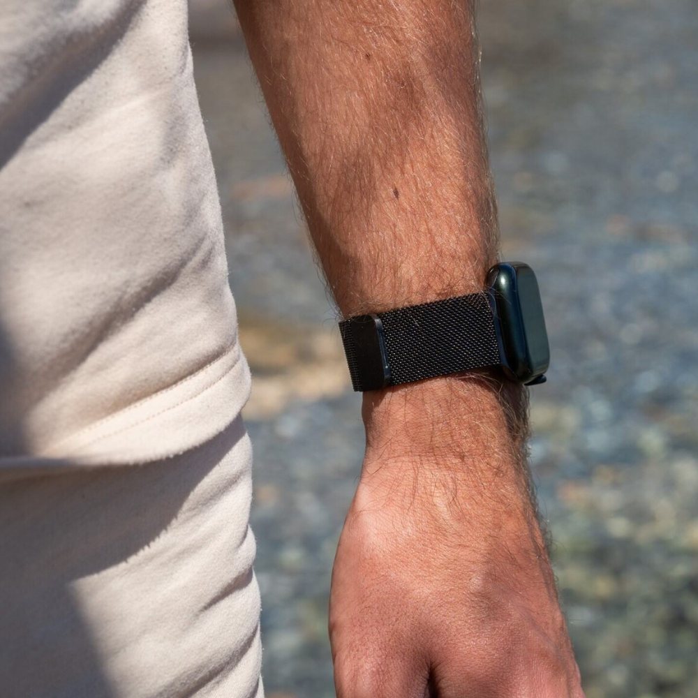 Elegant Black Finish Milanese Edition Strap For Apple Watch