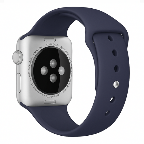 Apple Watch Blue Silicone Strap Replacement Band For Daily Wear