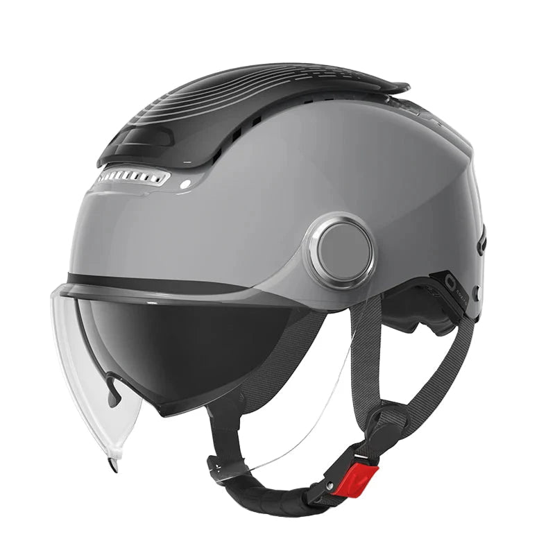 Lightweight Open Face Helmet With Dual Lenses For Warm Weather Rides
