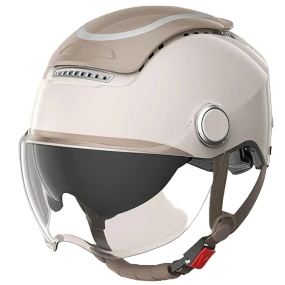 Lightweight Open Face Helmet With Dual Lenses For Warm Weather Rides
