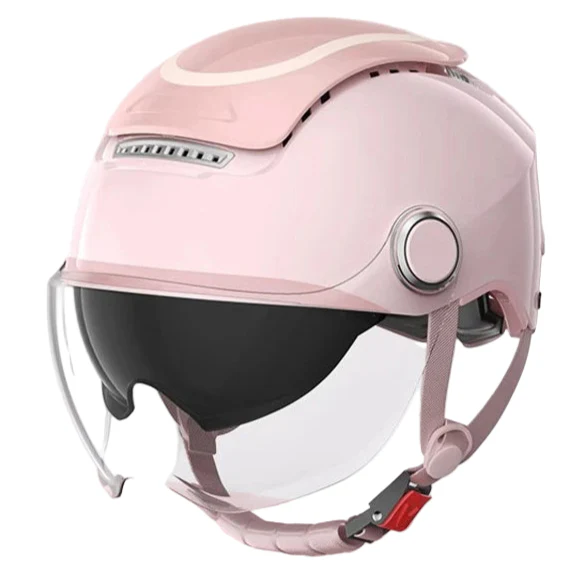 Lightweight Open Face Helmet With Dual Lenses For Warm Weather Rides