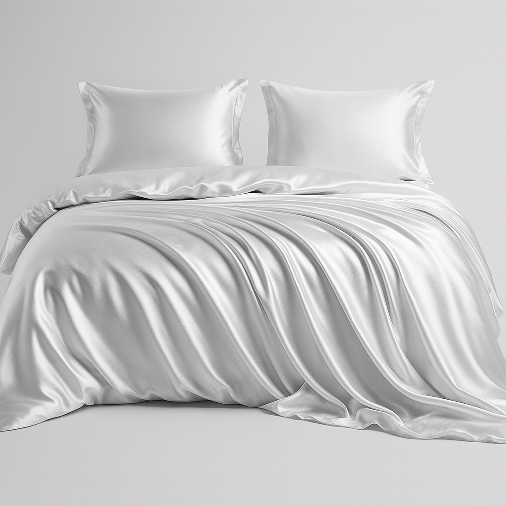 Opulent Collection Silk And Satin Bedding With Temp Control For Hypoallergenic Comfort