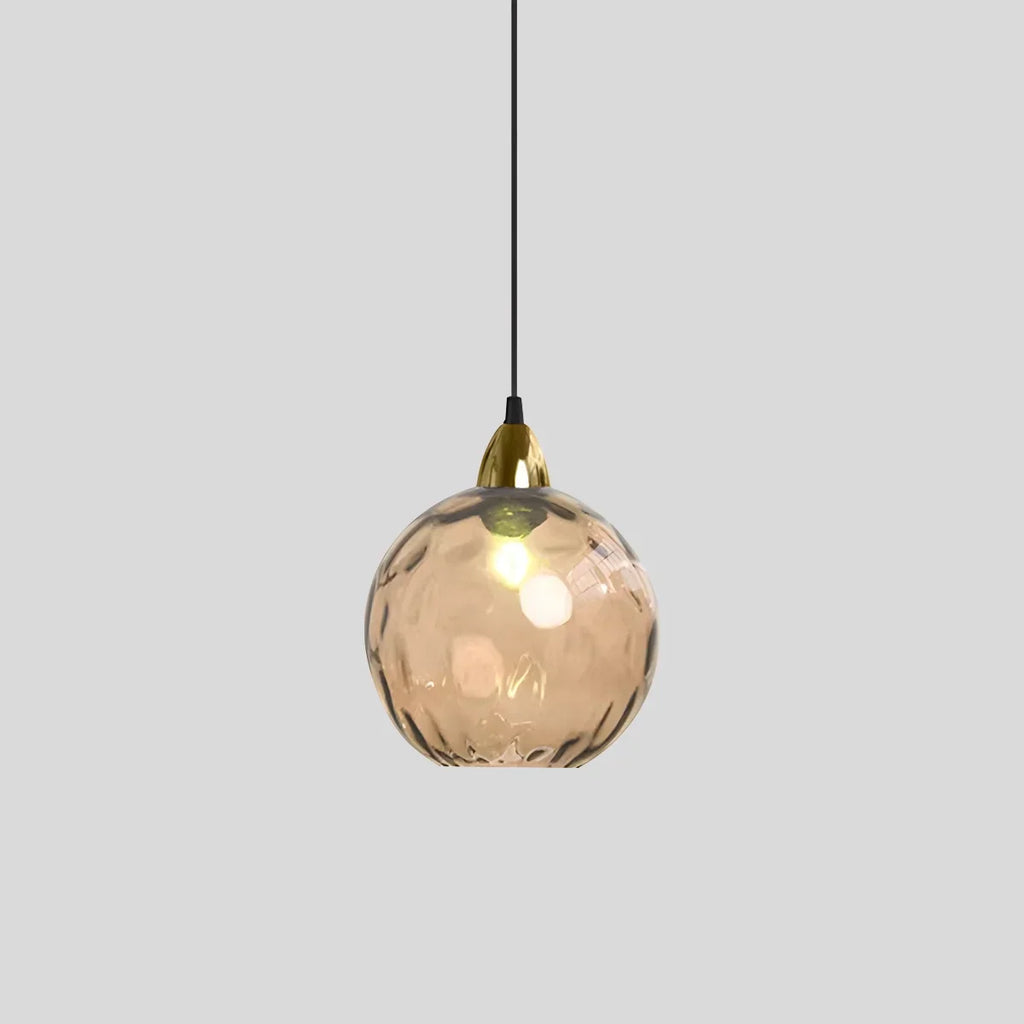 Vivid Glass Orb Pendant Light In Living Room Ceiling