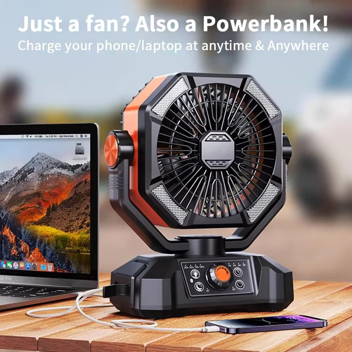 Outdoor Breeze Rechargeable USB Powered Camping Fan