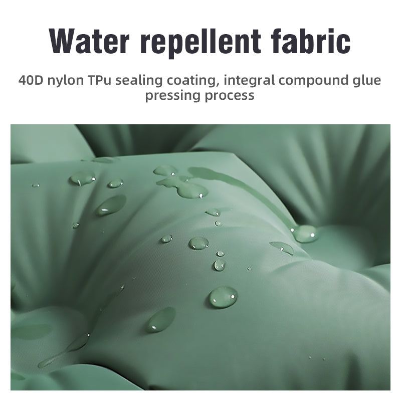 Outdoor Comfort Double Self Inflating Air Mattress With Built In Pillow Pump For Camping