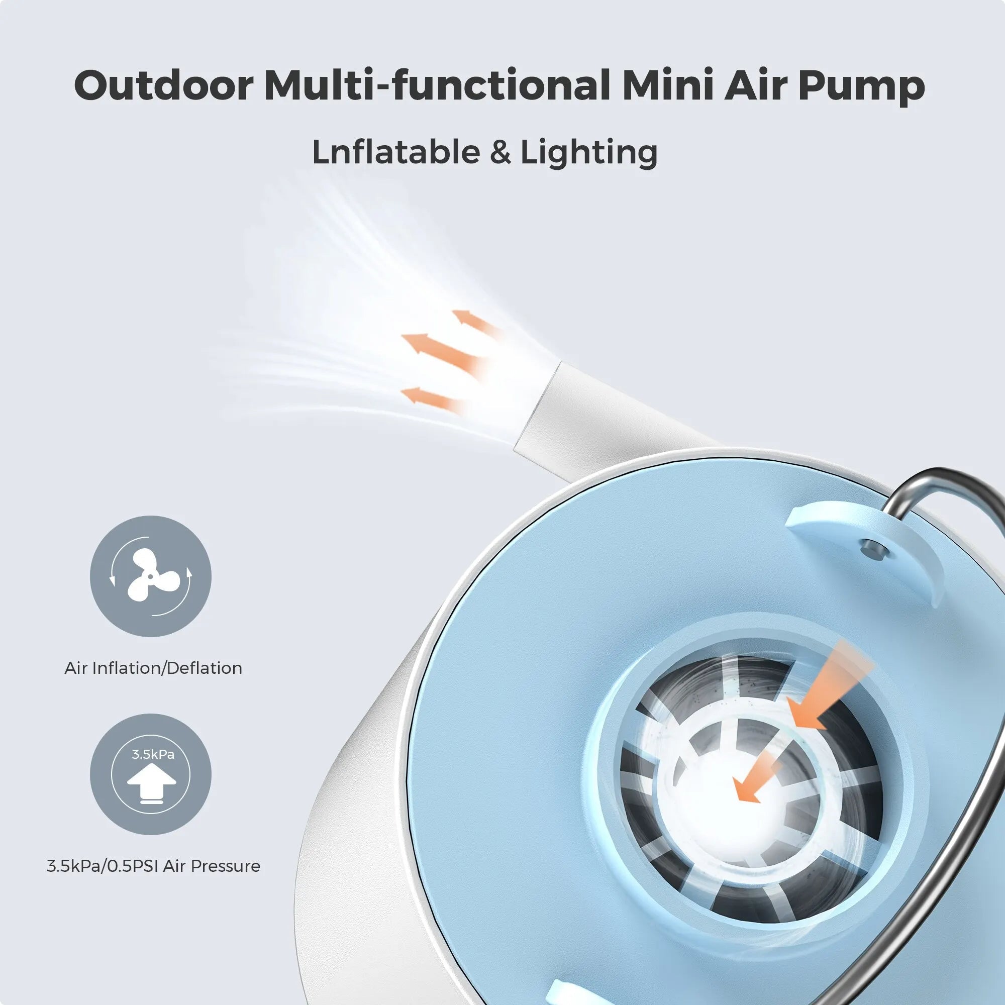 Outdoor Companion Rechargeable USB Air Pump For Quick Camping And Beach Inflation
