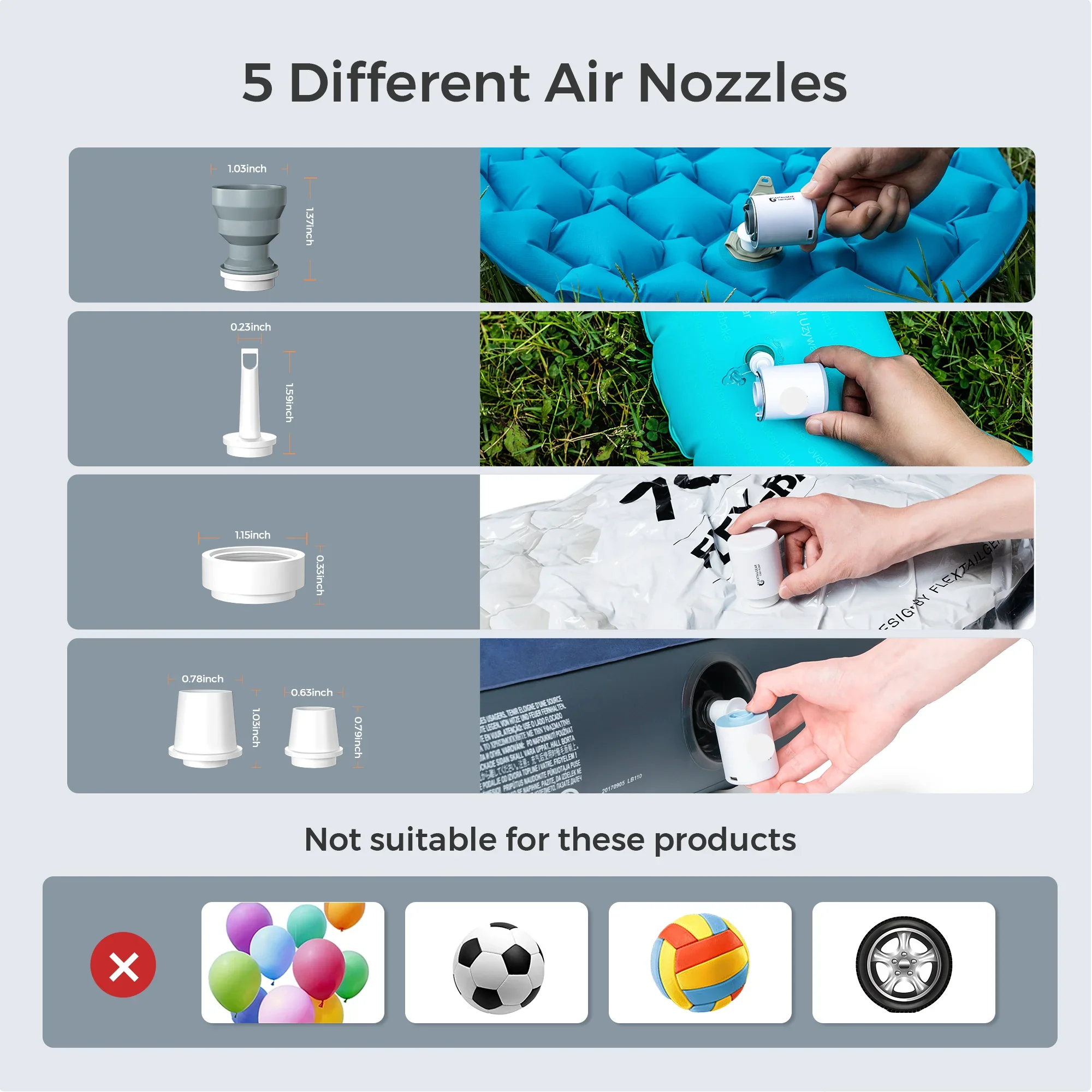 Outdoor Companion Rechargeable USB Air Pump For Quick Camping And Beach Inflation