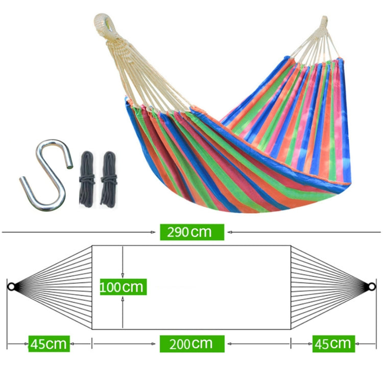 Outdoor Double Hammock With Reinforced Ropes Portable And Durable