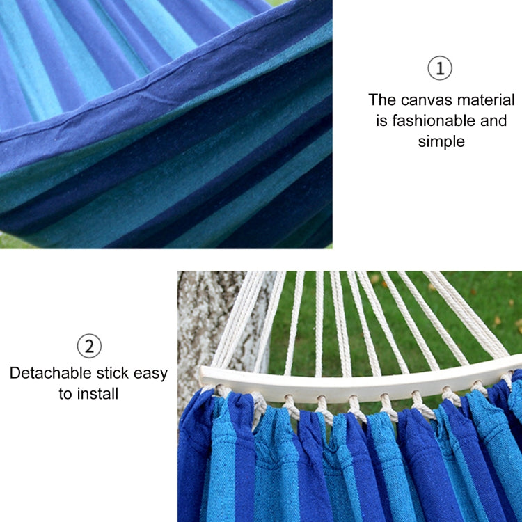 Outdoor Double Hammock With Reinforced Ropes Portable And Durable