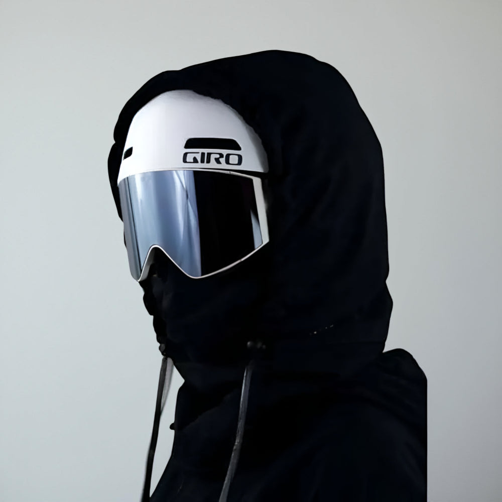 Outdoor Essentials Ski Mask In Black With Adjustable Drawstring For Winter Sports