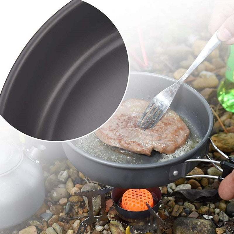 Outdoor Essentials Camping Travel Cookware Kit For Easy Outdoor Meals