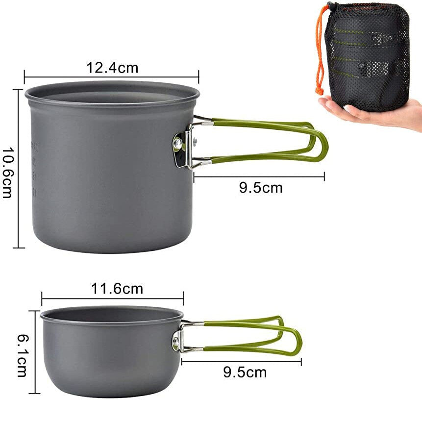 Outdoor Essentials Camping Travel Cookware Kit For Easy Outdoor Meals