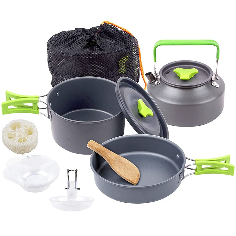 Outdoor Essentials Camping Travel Cookware Kit For Easy Outdoor Meals