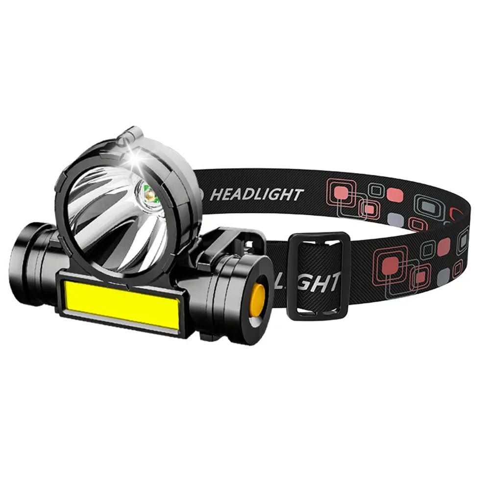 Outdoor Essentials Headlamp Rechargeable LED Lightweight And Compact For Camping And Hiking