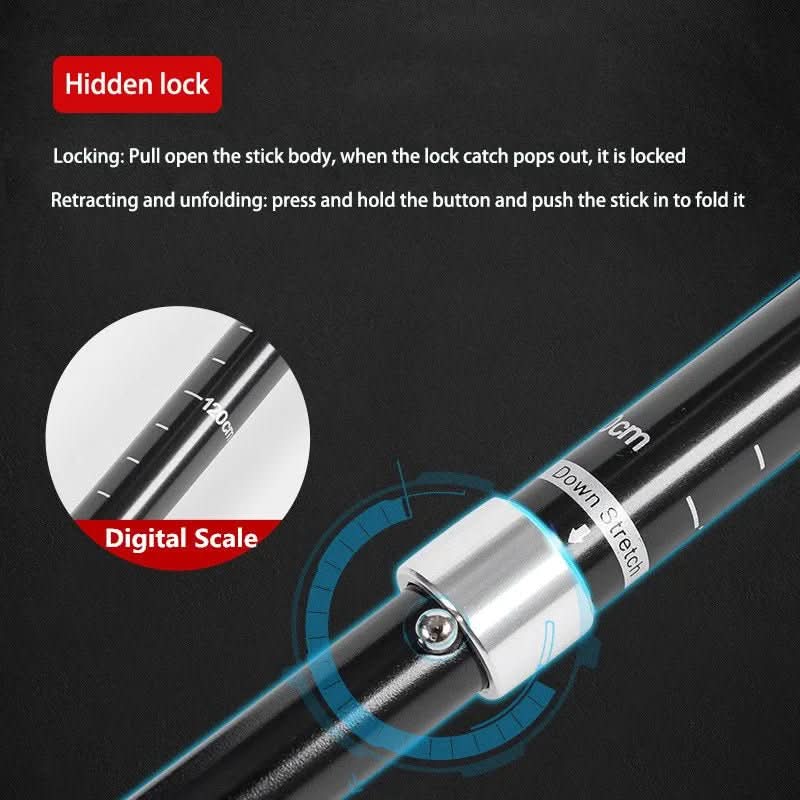 Outdoor Essentials Ultralight Telescoping Trekking Poles With Adjustable Length