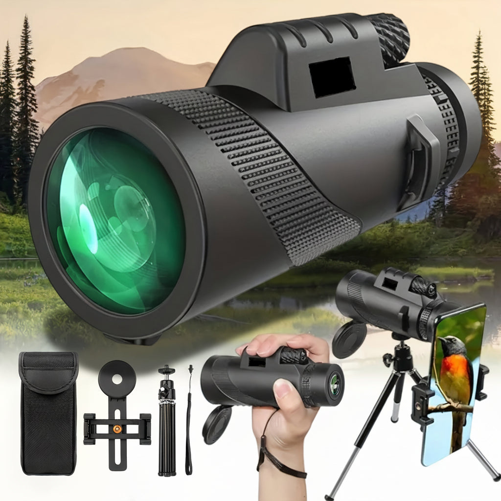Outdoor Explorer Compact Monocular With 8x Magnification And Phone Adapter